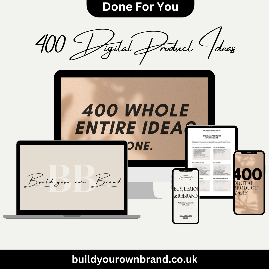 400 Digital Product Ideas: Unlock Profitable Niches!