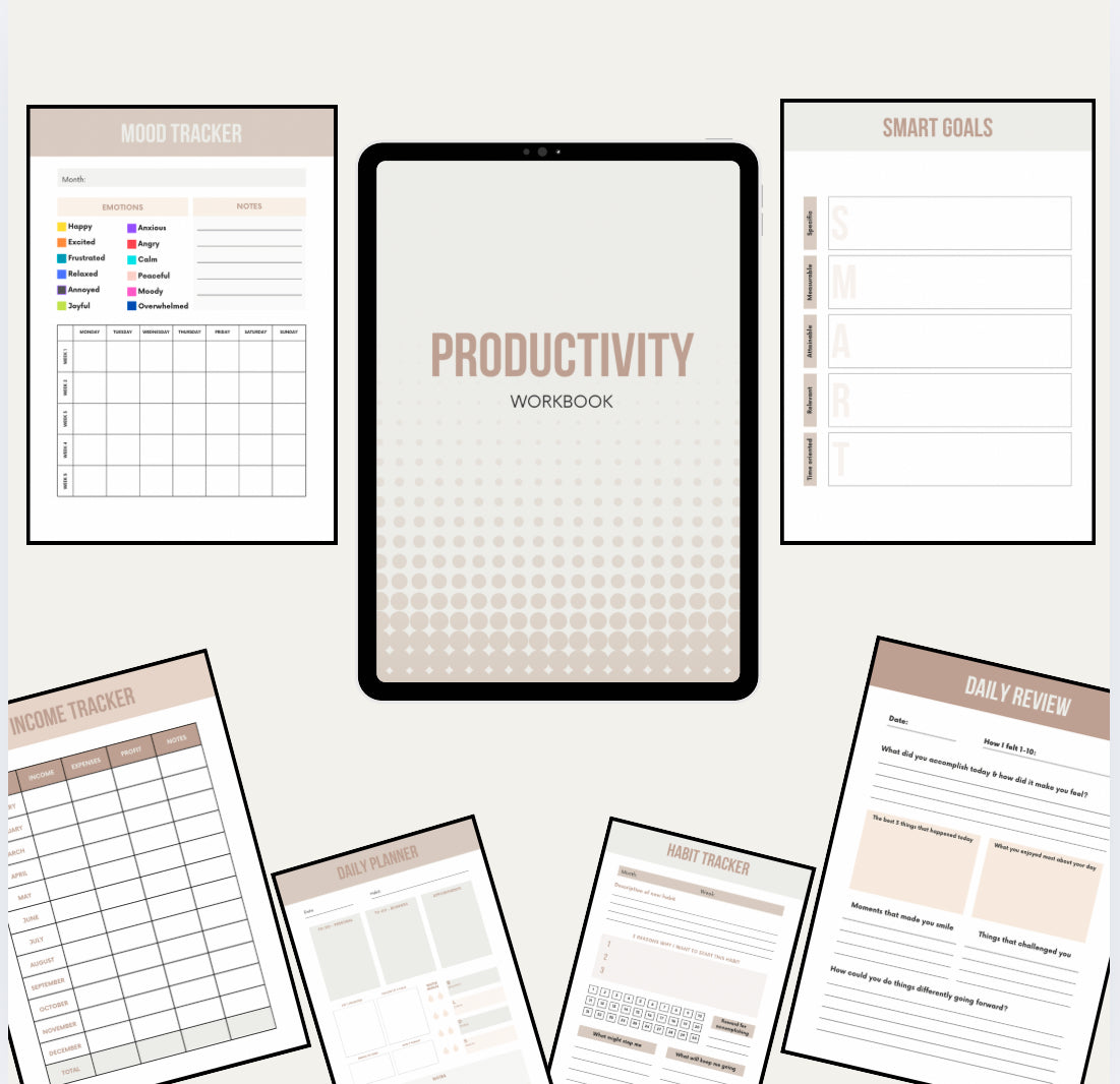 2025 Productivity Workbook | All-In-One Digital Planner