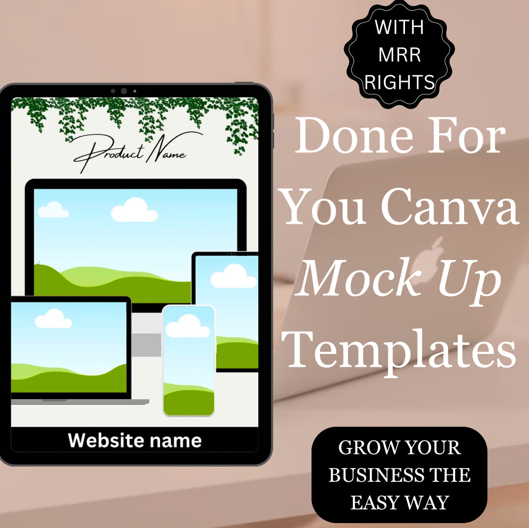 25 Done-for-You Canva Marketing Mockups – Sell Digital Products Faster with MRR!