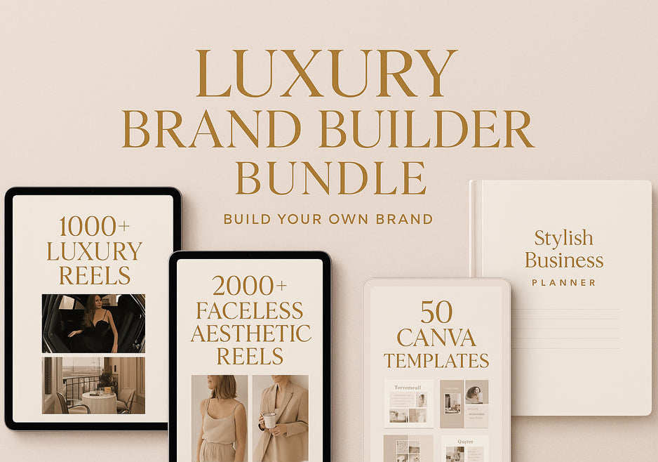 Luxury Brand Content Bundle | 3000+ Reels + Templates + FREE Planner ✨