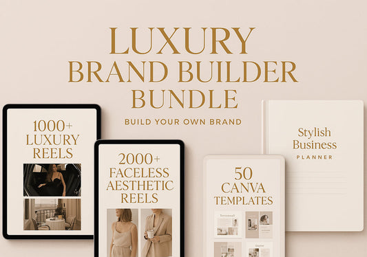 Luxury Brand Content Bundle | 3000+ Reels + Templates + FREE Planner ✨
